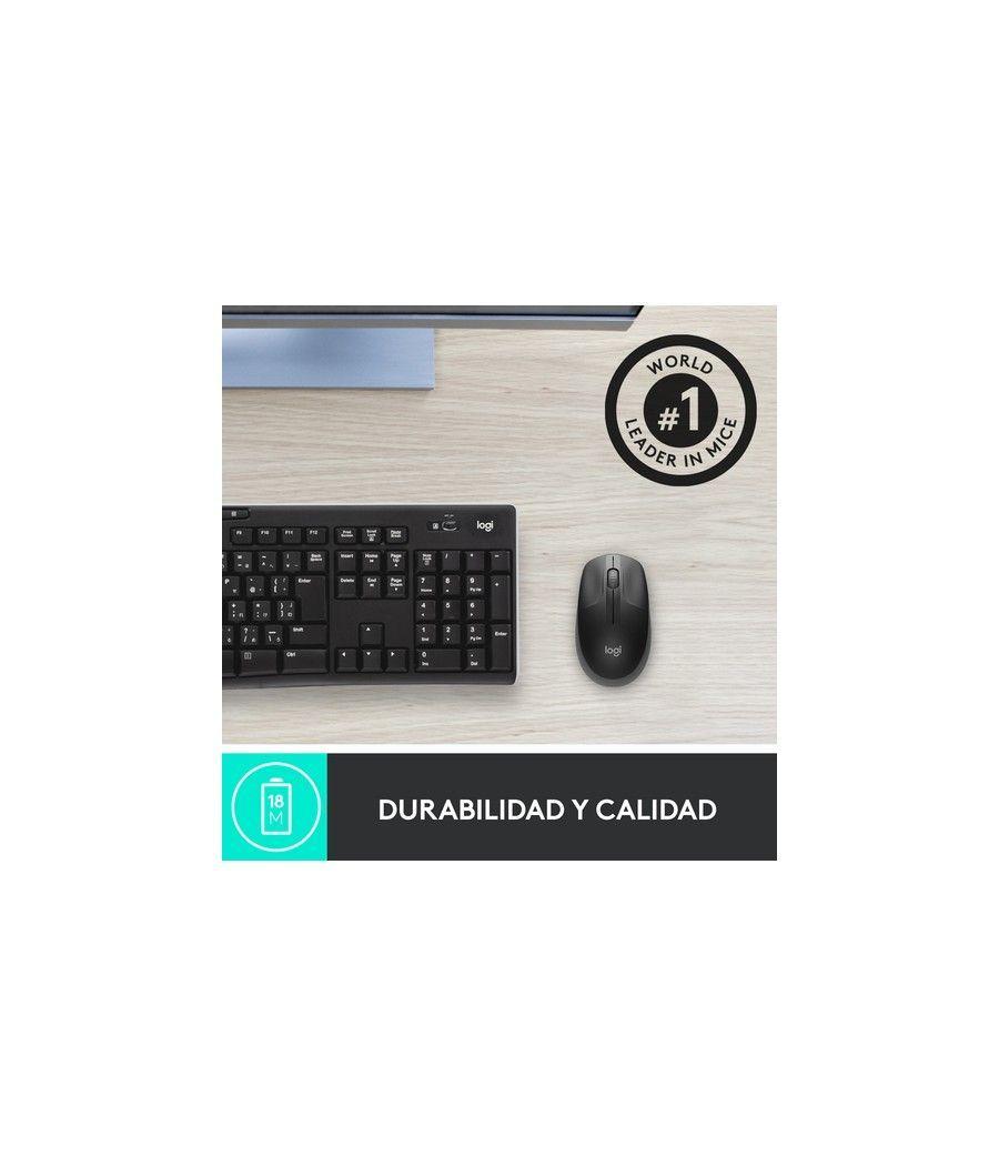 Logitech - ratón óptico m190 - inalámbrico - negro - Imagen 4
