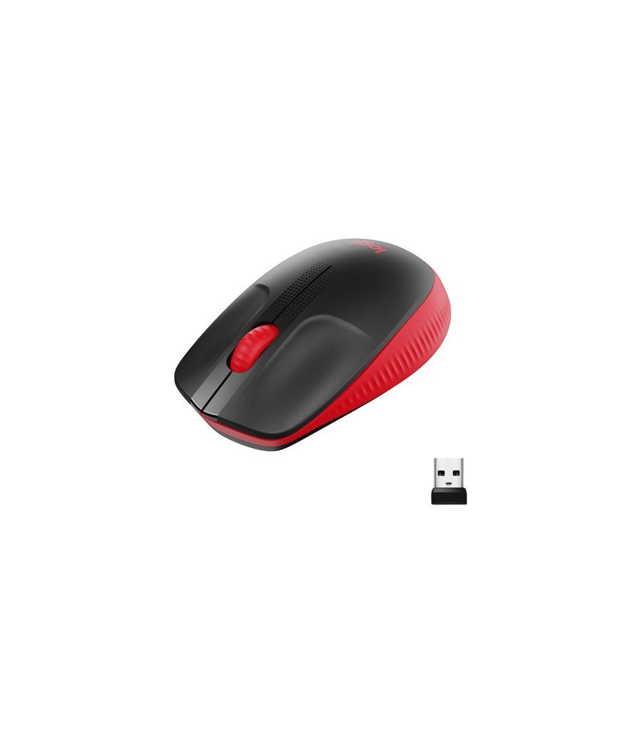 Logitech - ratón óptico m190 - inalámbrico - rojo - Imagen 2