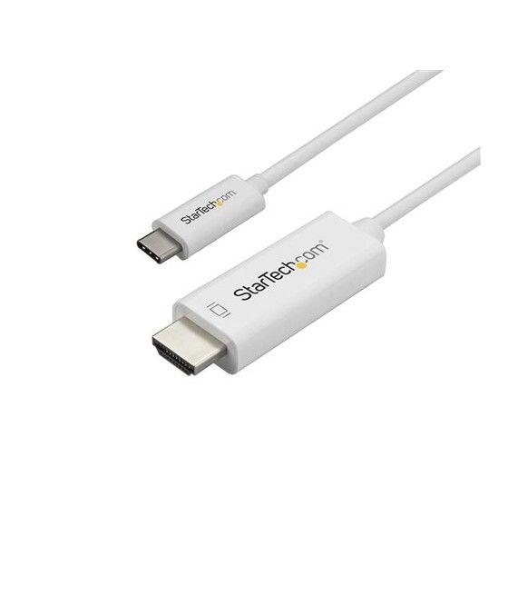StarTech.com Cable Adaptador de 1m USB-C a HDMI 4K 60Hz - Blanco - Cable USB Tipo C a HDMI - Cable Conversor de Vídeo USBC - Ima