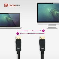 Nanocable - cable displayport 1.4 certificado vesa dp/m-dp/m - 0.5 m - Imagen 5