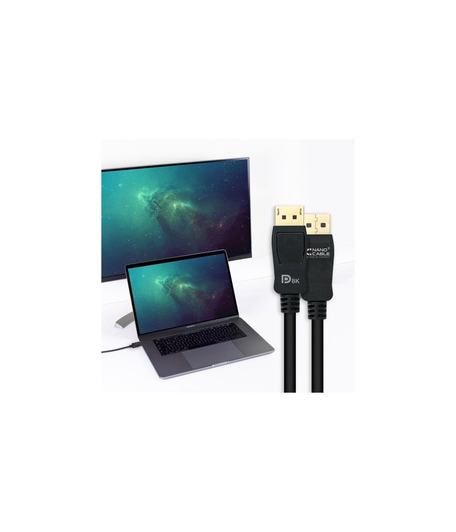 Nanocable - cable displayport 1.4 certificado vesa dp/m-dp/m - 0.5 m - Imagen 6