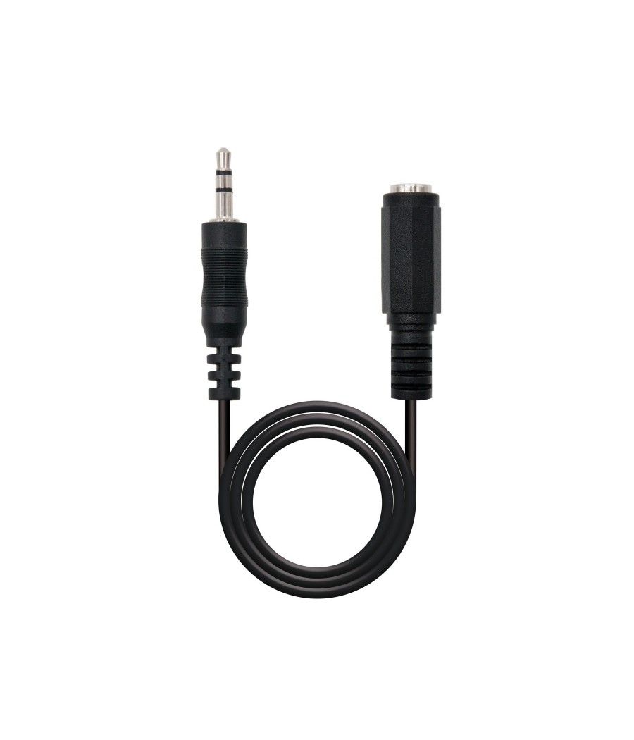 Nanocable Cable Audio, Jack 3.5/M-H, Negro, 3 M - Imagen 1