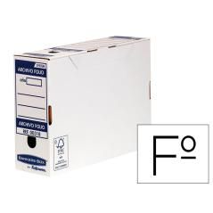 Caja archivo definitivo fellowes folio cartón reciclado 100% lomo 100 mm montaje automático color azul - Imagen 1
