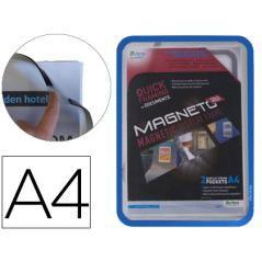 Marco porta anuncios tarifold magneto din a4 con 4 bandas magnéticas en el dorso color azul pack de 2 unidades - Imagen 1