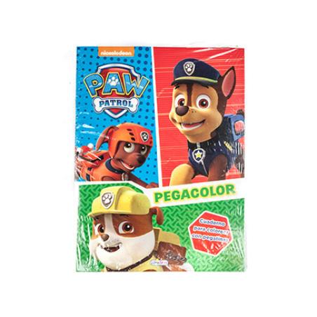 Cuaderno de colorear patrulla canina pegacolor con pegatinas 12 paginas 210x280 mm PACK 24 UNIDADES - Imagen 1