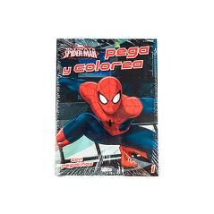 Cuaderno de colorear spiderman pegacolor con pegatinas 12 paginas 210x280 mm PACK 24 UNIDADES