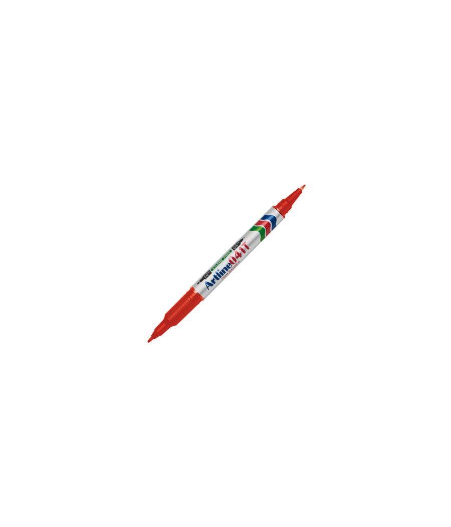 Rotulador artline marcador permanente ek-041t rojo -doble punta 0.4 y 1.0 mm PACK 12 UNIDADES - Imagen 1