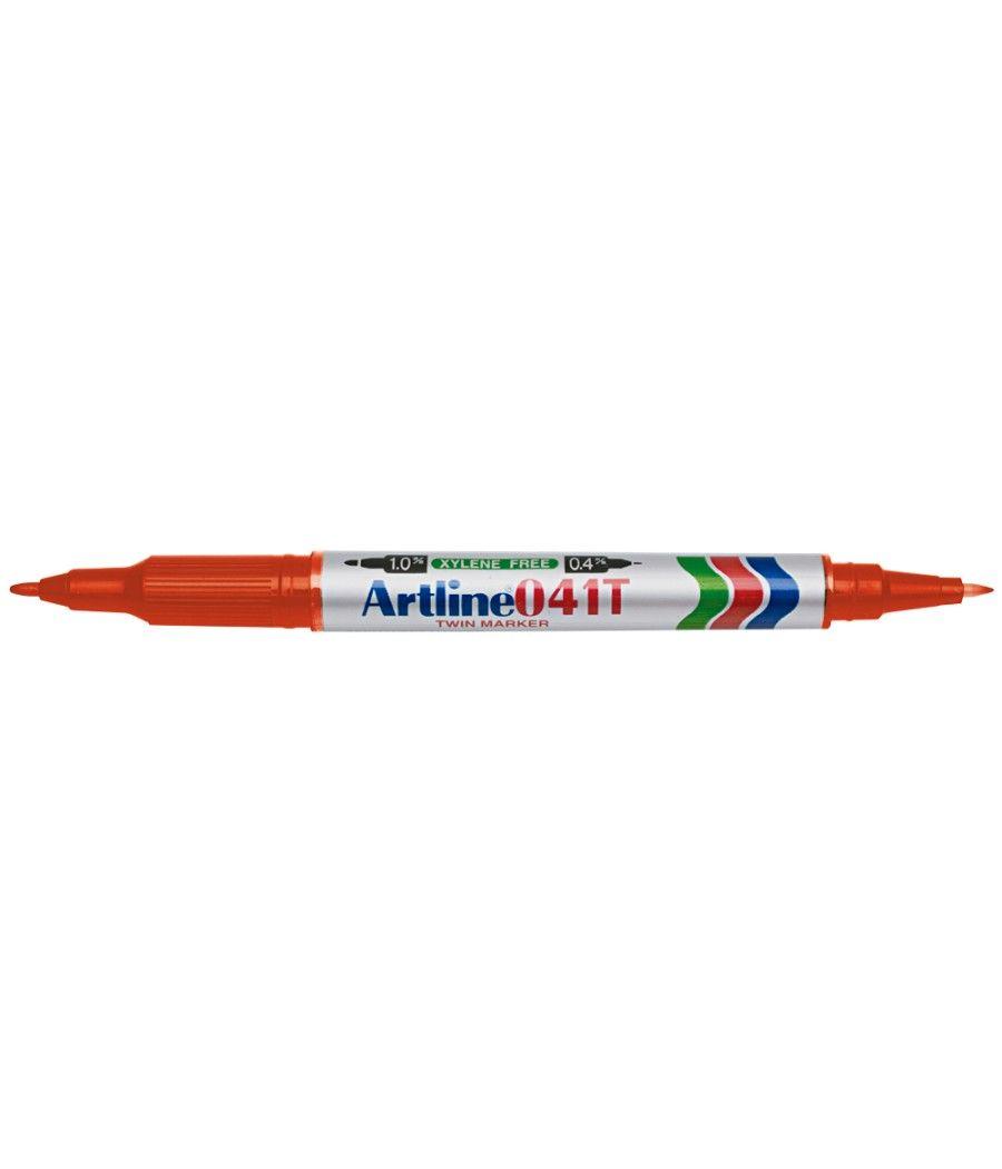 Rotulador artline marcador permanente ek-041t rojo -doble punta 0.4 y 1.0 mm PACK 12 UNIDADES - Imagen 2