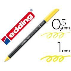 Rotulador edding punta fibra 1200 amarillo neon n.65 punta de fibra 0,5 mm PACK 10 UNIDADES - Imagen 1