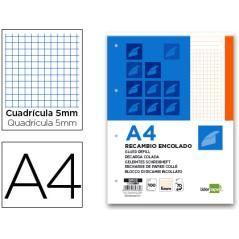 Bloc encolado liderpapel cuadro 5mm naranja a4 natural 100 hojas 70 g/m2 PACK 5 UNIDADES - Imagen 1