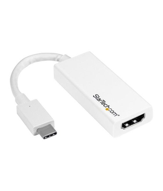 StarTech.com Adaptador Gráfico USB-C a HDMI - Conversor de Vídeo USB 3.1 Type-C a HDMI - Blanco - Imagen 1