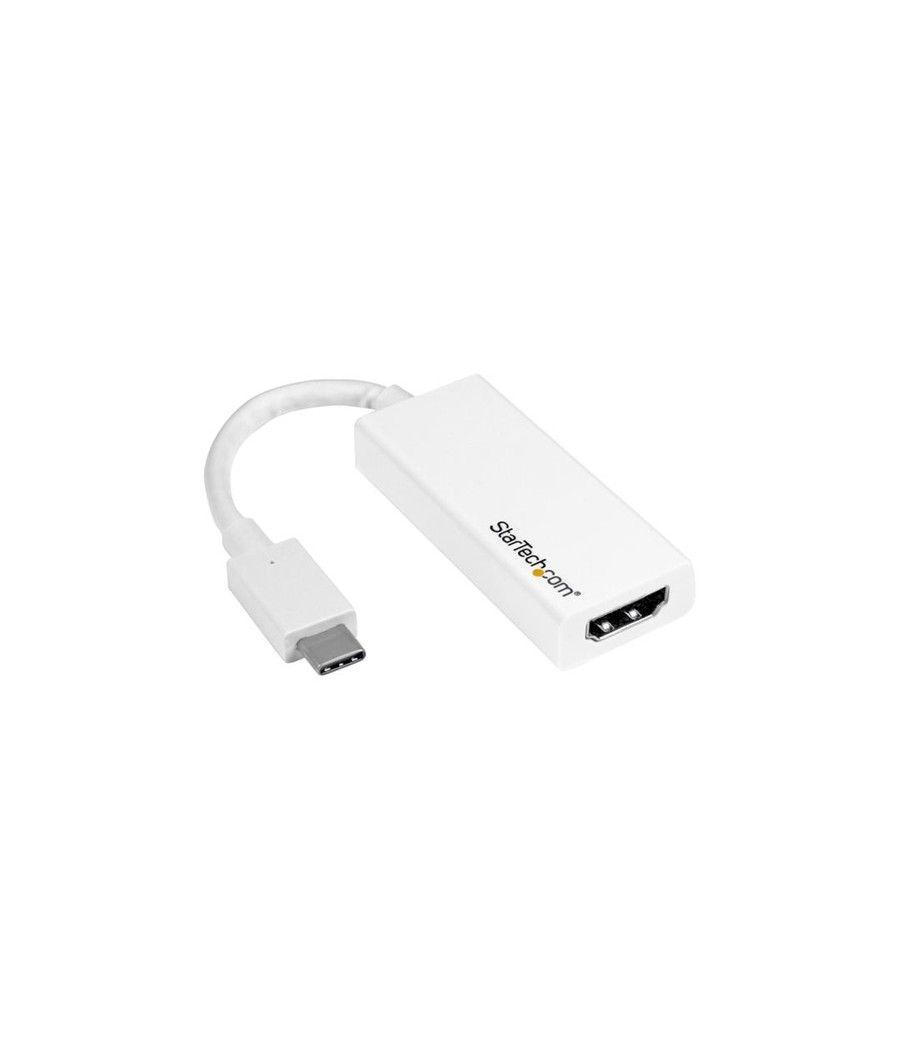 StarTech.com Adaptador Gráfico USB-C a HDMI - Conversor de Vídeo USB 3.1 Type-C a HDMI - Blanco - Imagen 1