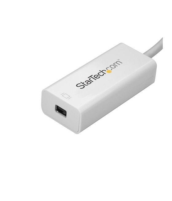 StarTech.com Adaptador Convertidor USB-C a Mini DisplayPort - 4K a 60Hz - Blanco - Conversor USB 3.1 Tipo C a Mini DP - Imagen 2
