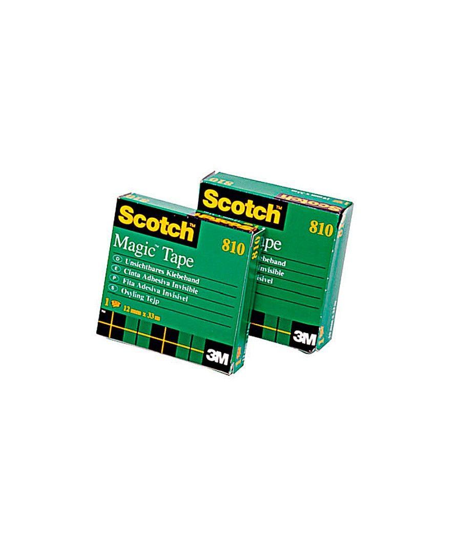 Cinta adhesiva scotch magic 66 mt x 19 mm en caja unitaria PACK 12 UNIDADES - Imagen 2