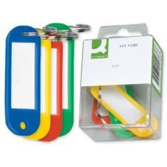 Llavero portaetiquetas q-connect caja de 6 unidades colores surtidos - Imagen 1