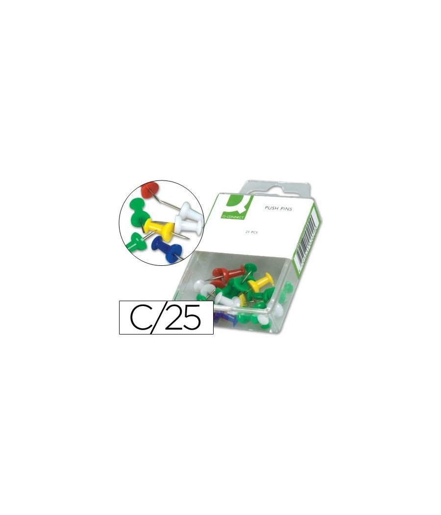 Señalizador de planos q-connect -caja de 25 unidadescolores surtidos - Imagen 1