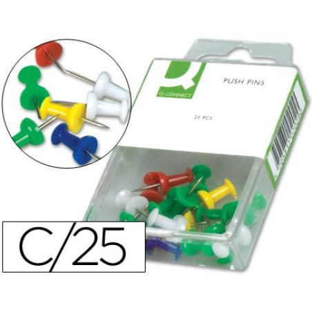 Señalizador de planos q-connect -caja de 25 unidadescolores surtidos - Imagen 1