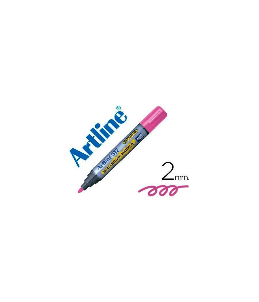 Rotulador artline pizarra ek-517 rosa -punta redonda 2 mm -tinta de bajo olor PACK 12 UNIDADES - Imagen 1