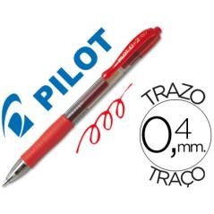 Bolígrafo pilot g-2 rojo tinta gel retráctil sujecion de caucho PACK 12 UNIDADES - Imagen 1
