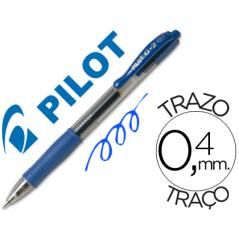 Bolígrafo pilot g-2 azul tinta gel retráctil sujecion de caucho PACK 12 UNIDADES - Imagen 1