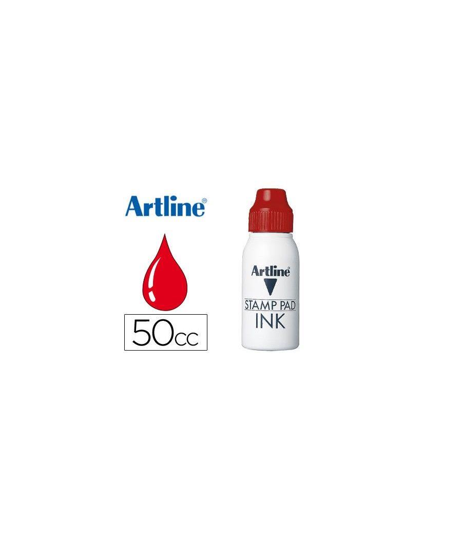 Tinta tampón artline roja frasco de 50 cc - Imagen 1