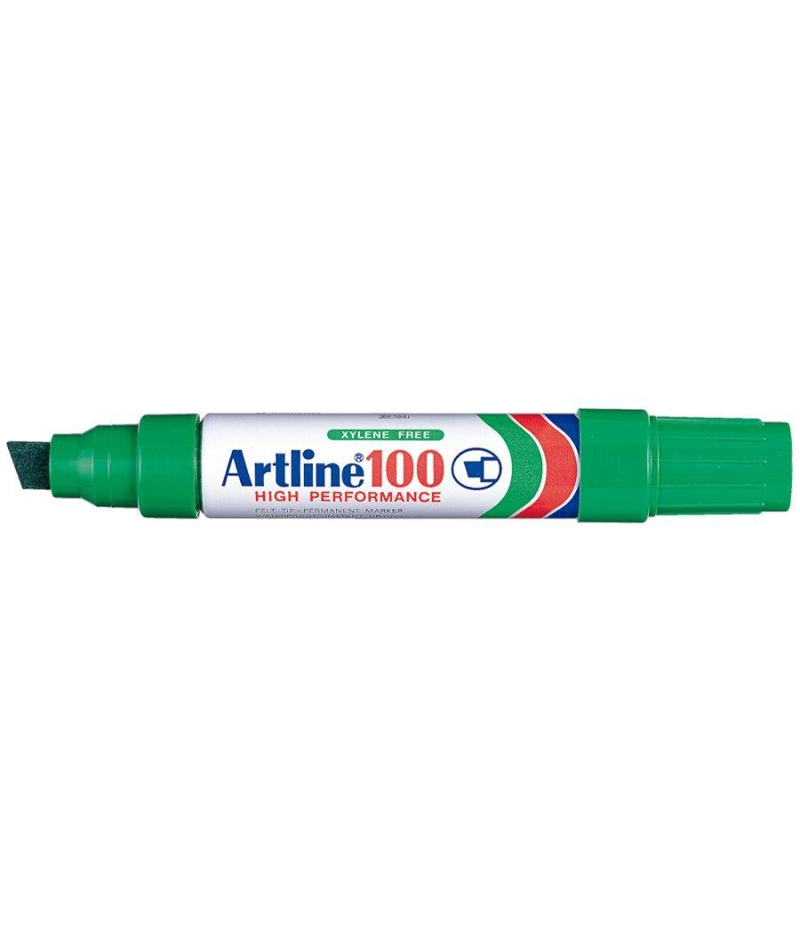 Rotulador artline marcador permanente 100 verde -punta biselada PACK 6 UNIDADES - Imagen 2