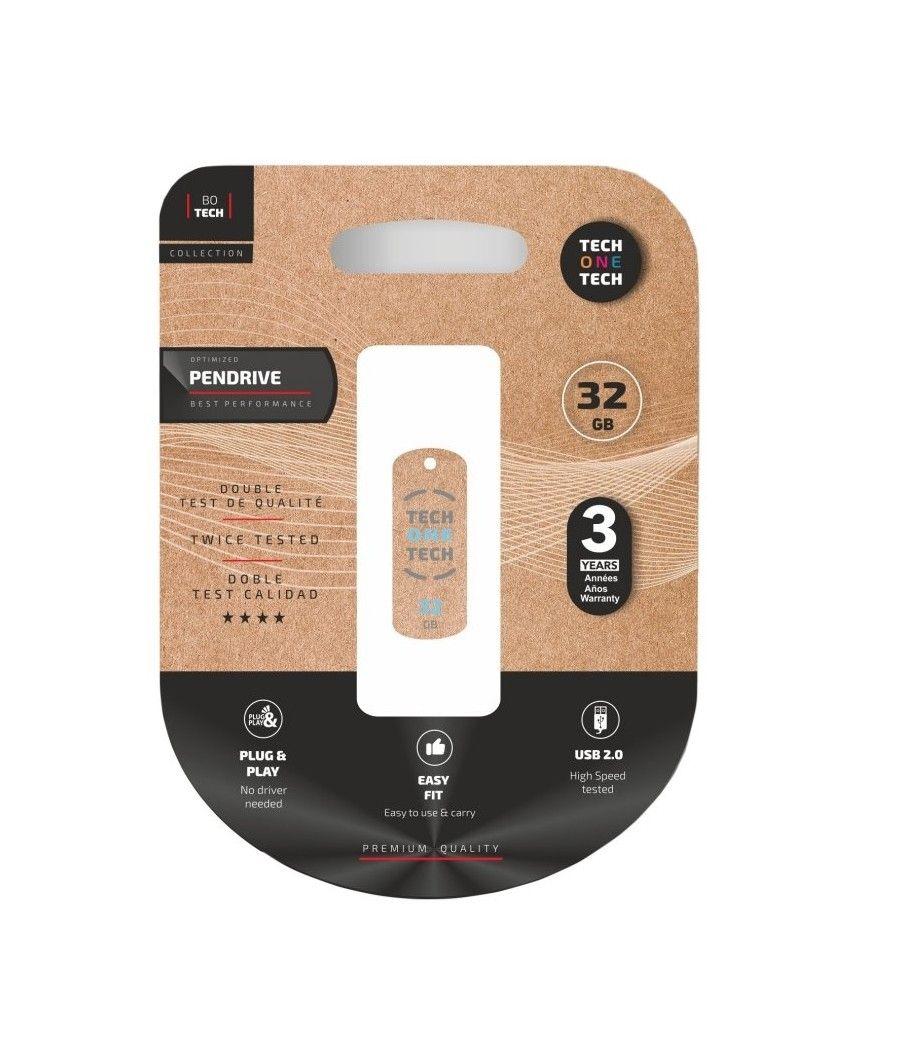 TECH ONE TECH Pendrive Cliptech 32 Gb Slim - Imagen 1