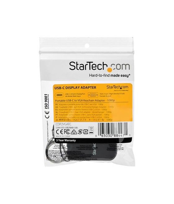 StarTech.com Adaptador Portátil USB-C a VGA con Llavero de Conexión Rápida - Imagen 8