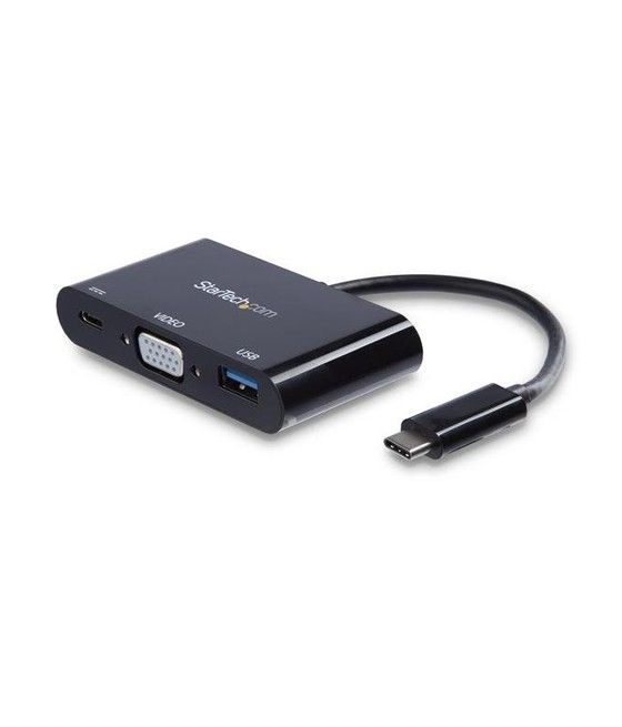 StarTech.com Adaptador Multifunción USB-C a VGA con Entrega de Potencia (Power Delivery) y Puerto USB-A - Imagen 1