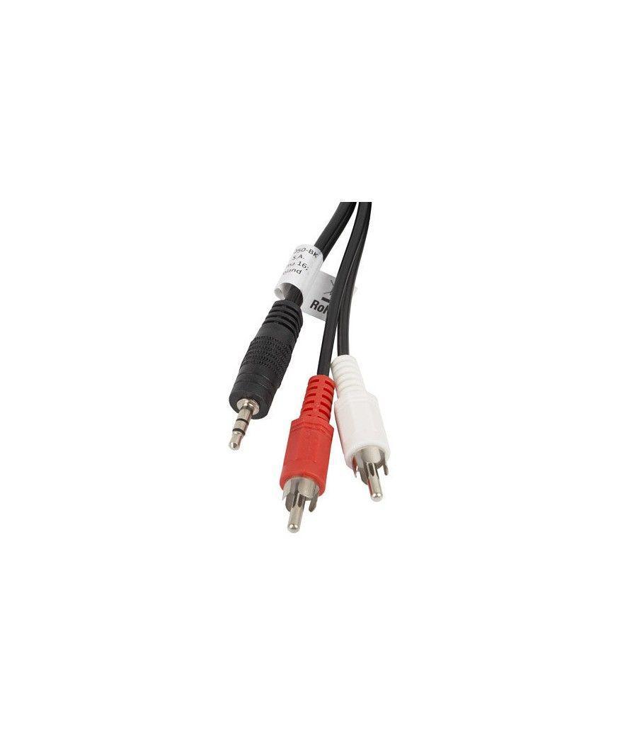 CABLE ESTEREO LANBERG JACK 3.5MM/2X RCA MACHO 5M - Imagen 1