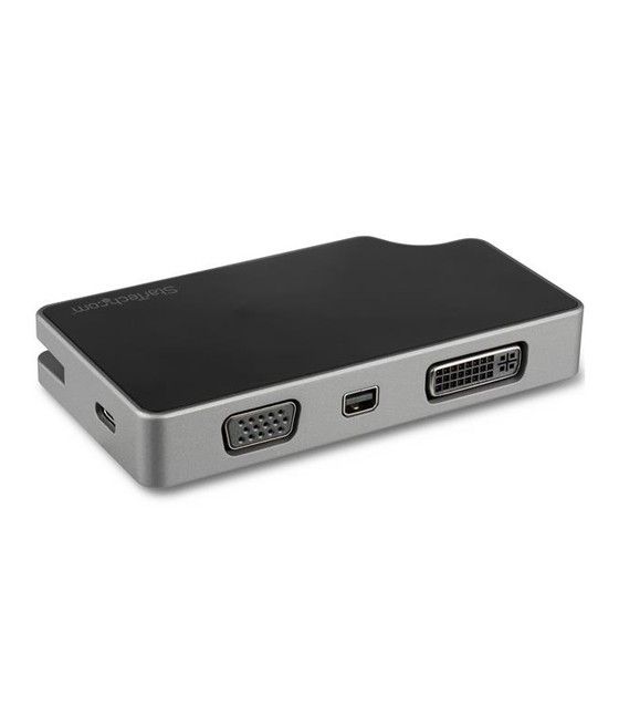 StarTech.com Adaptador de Vídeo Multipuertos USB C - 4 en 1 - con Entrega de Alimentación PD de 85W - Conversor - Gris Espacial