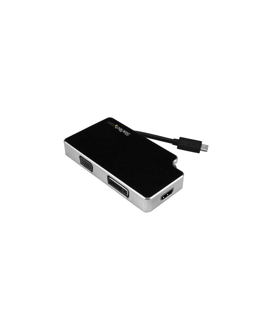 StarTech.com Adaptador de Viajes A/V 3-en-1 USB-C a VGA, DVI o HDMI - 4K - Imagen 1