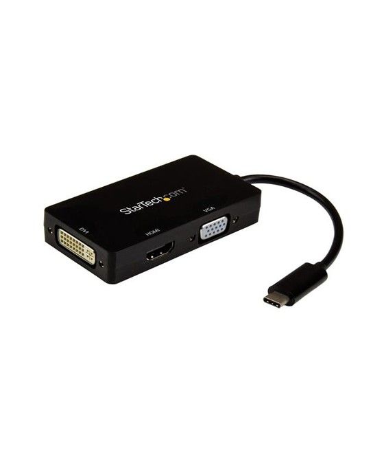 StarTech.com Adaptador USB-C de Vídeo Multipuertos - 3en1 - 4K 30Hz - Negro - Imagen 1