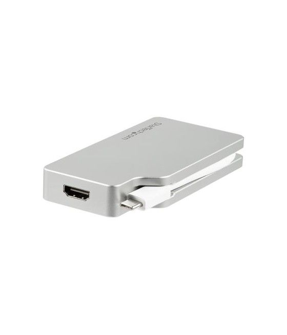 StarTech.com Adaptador USB-C de Vídeo Multipuertos 4en1 - de Aluminio - 4K 30Hz - Plateado