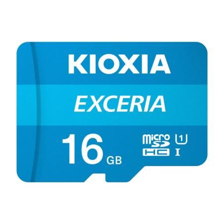 Micro sd kioxia 16gb exceria uhs-i c10 r100 con adaptador