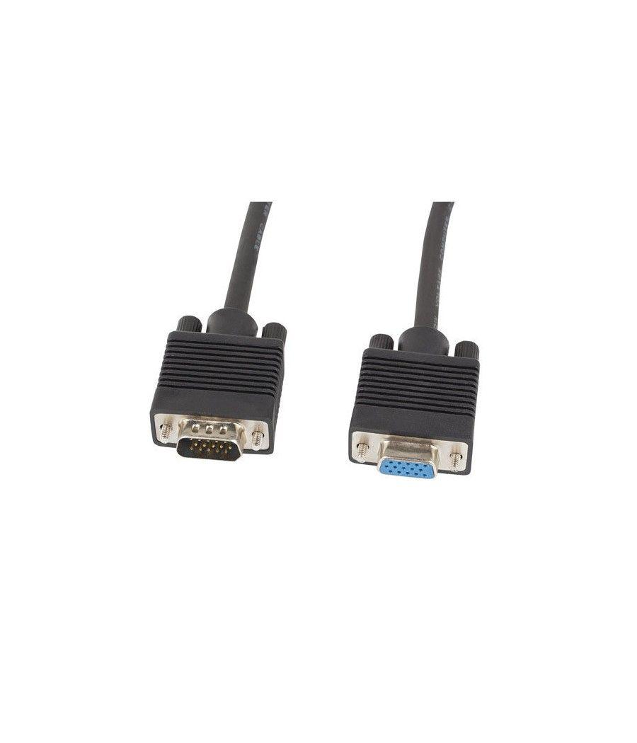 CABLE VGA LANBERG MACHO HEMBRA FERRITA NEGRO 5 M - Imagen 2