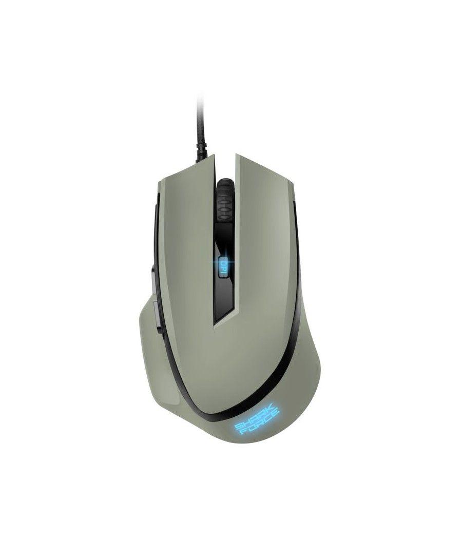 RATON GAMING SHARKOON SHARK FORCE II GRIS USB - Imagen 2