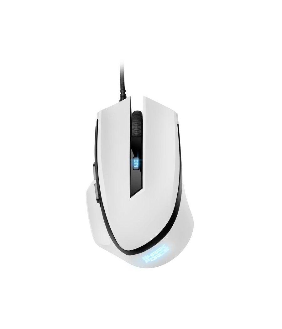 RATON GAMING SHARKOON SHARK FORCE II BLANCO USB - Imagen 2