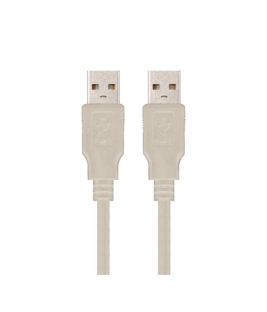 Cable usb 2.0 nanocable 10.01.0304/ usb macho - usb macho/ 3m/ beige - Imagen 2