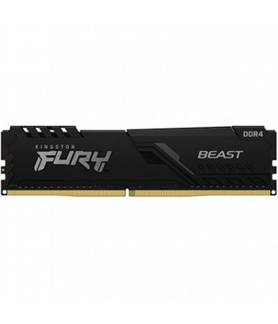 Memoria ddr4 8gb kingston - 2666mhz - pc4 21300 - fury beast negro - cl 16 - 1.35v - Imagen 1