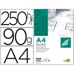 Papel dibujo liderpapel 210x297mm 90g/m2 vegetal PACK 250 UNIDADES - Imagen 1