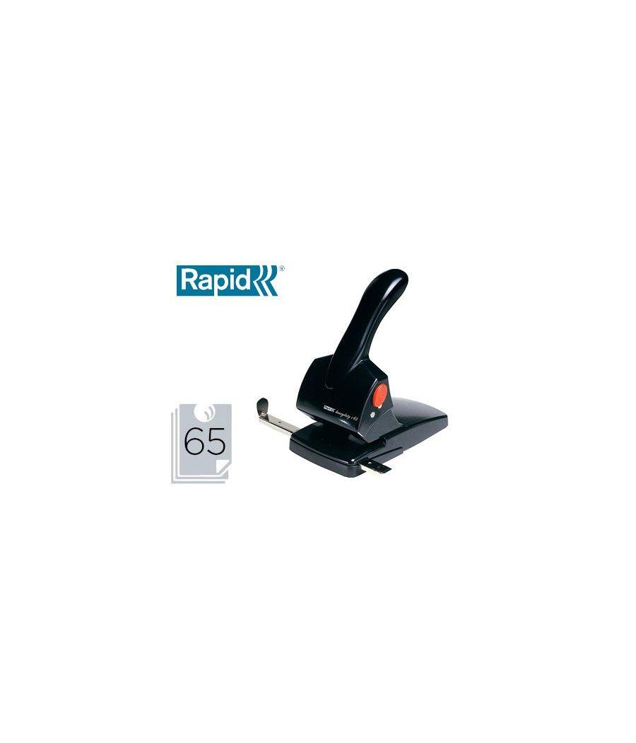 Taladrador rapid hdc65 fashion metélico/abs color negro capacidad 65 hojas - Imagen 1