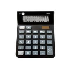 Calculadora liderpapel sobremesa xf26 12 dígitos solar y pilas 127x105x24 mm color negro - Imagen 2