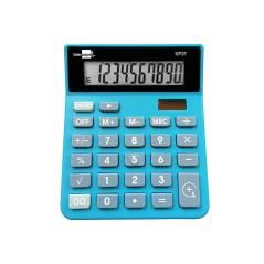 Calculadora liderpapel sobremesa xf21 10 dígitos solar y pilas color azul 127x105x24 mm - Imagen 2