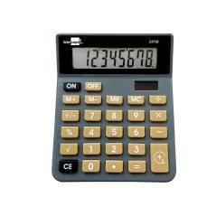 Calculadora liderpapel sobremesa xf18 8 dígitos solar y pilas color gris 127x105x24 mm - Imagen 2
