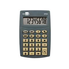 Calculadora liderpapel bolsillo xf03 8 dígitos pilas color gris 99x64x9 mm