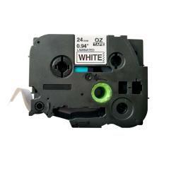 Cinta q-connect tze-251 blanco-negro 24mm longitud 8 mt - Imagen 3