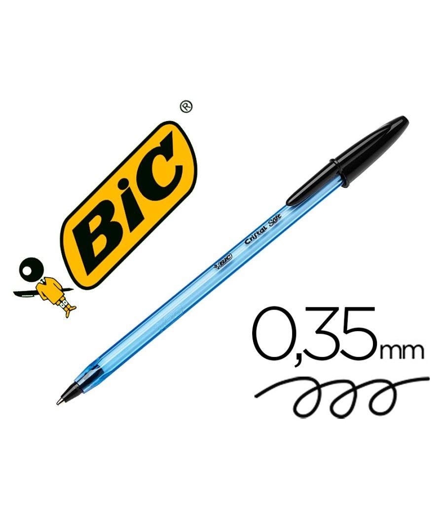 Bolígrafo bic cristal soft negro punta de 1,2 mm pack 50 unidades - Imagen 6