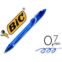 Bolígrafo bic gelocity quick dry retráctil tinta gel azul punta de 0,7 mm pack 12 unidades - Imagen 2