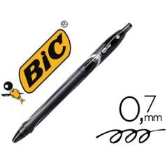Bolígrafo bic gelocity quick dry retráctil tinta gel negro punta de 0,7 mm pack 12 unidades - Imagen 2